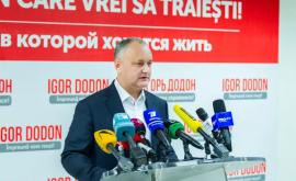 Prima reacție a lui Igor Dodon după publicarea rezultatelor Lupta electorală continuă