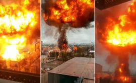 La Moscova arde un depozit cu butelii de gaz VIDEO