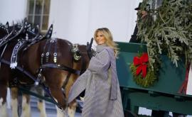 Melania Trump a întîmpinat Pomul de Crăciun la Casa Albă FOTOVIDEO