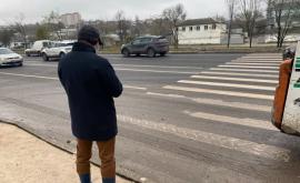 Ceban dezamăgit de calitatea marcajelor rutiere de pe strada Albișoara
