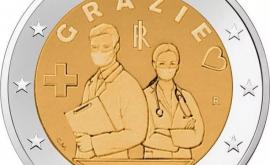 Монета в 2 евро дань уважения итальянскому медицинскому персоналу