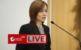 Maia Sandu face declarații de presă după anularea stării de urgență LIVE