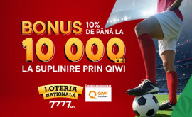 Super promoție Suplinițivă contul de pe 7777md prin Qiwi și primiți 10 bonus de până la 10 000 de lei