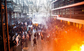 Protest violent la Bruxelles față de măsurile antiCOVID