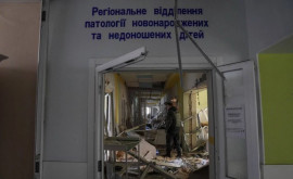 Spital de copii din Mariupol distrus