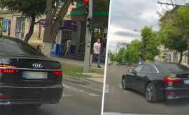 На видео попал водитель проезжающий на красный свет на бульваре Григоре Виеру