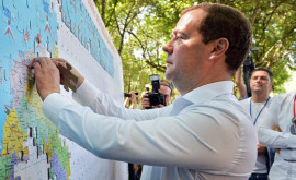 Medvedev a publicat o hartă a Ucrainei