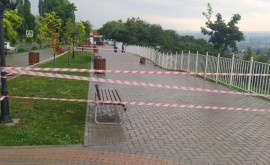 Scuarul Maria Drăgan din capitală afectat de alunecări de teren
