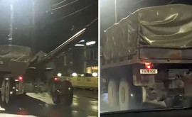 Artilerie de luptă observată pe străzile din Chișinău