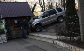 Незадачливый водитель въехал на машине в кишиневский зоопарк