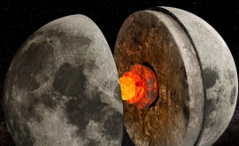 Nucleul Lunii destul de asemănător cu cel al Pămîntului