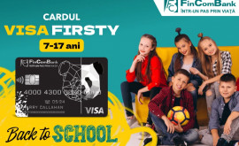 Pregăteșteți copilul de școală cu cardul Visa Firsty de la FinComBank