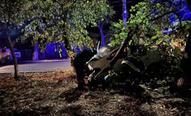 Accident la Florești Un polițist a ajuns cu mașina întrun copac