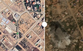 Imagini dezastruoase din satelit Fîșia Gaza înainte și după atacuri