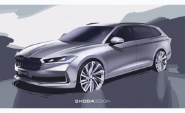 Škoda Auto dezvăluie schițele exterioare ale celei dea patra generații Superb