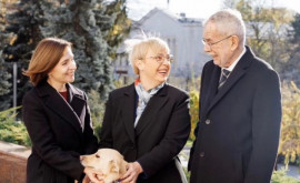 Укушенный собакой Майи Санду президент Австрии передал ей подарок для Кодруца