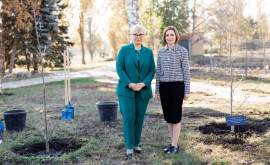 Президенты Молдовы и Словении посадили липы в Ботаническом саду 