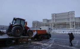 Un singur tractor a fost adus la acțiunea de protest a fermierilor români