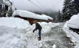 На Аляске выпало столько снега что крыши некоторых зданий обрушились 