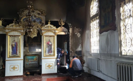 Пожар в церкви в Сорокском районе