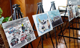 Un pictor ia înfățișat pe politicienii moldoveni în caricaturi Unde se află expoziția