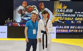Luptătorul de taekwondo Artiom Roșca a urcat din nou pe podiumul de premiere 