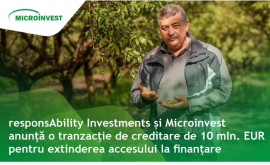 ResponsAbility Investments și Microinvest anunță o tranzacție de creditare de 10 mln EUR pentru extinderea accesului la finanțare