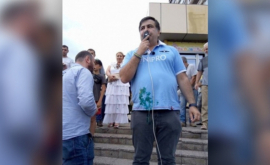 Saakașvili a fost huiduit la Krivoy Rog