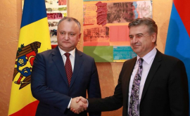 Dodon Moldova speră la participarea Armeniei la proiecte de investiții