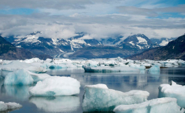 От голубого ледника в Чили откололся огромный айсберг