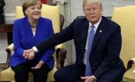 Angela Merkel primită călduros de Trump