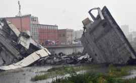 Tragedia din Genova Un șofer a oprit la doar cîțiva metri de prăpastie FOTO