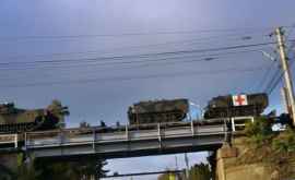 Pe șoseaua Balcani a fost văzut un convoi de mașini cu tehnică militară