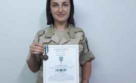 Военнослужащая Национальной армии получила награду ООН ФОТО