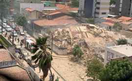 Momentul în care un bloc cu 7 etaje se prăbușește în Brazilia VIDEO