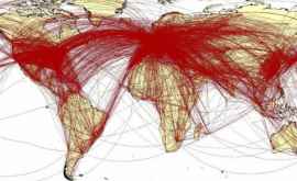 Dezinformare globală o hartă a traficului aerian folosită drept hartă de răspîndire a coronavirusului
