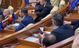 Cei 6 exdeputați PDM au înlăturat stegulețele cu trandafiri de pe mesele din Parlament