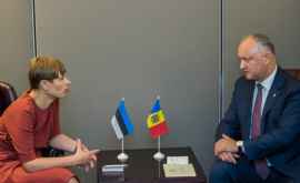 Dodon a felicitato pe Kersti Kaljulaid cu prilejul Zilei Independenţei Estoniei