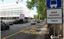 На одной улице Кишинева появилась выделенная полоса для общественного транспорта и велосипедистов ФОТО