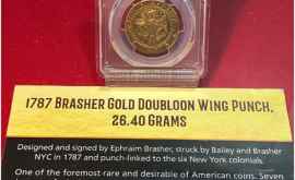 Первая золотая монета выпущенная в США выставлена на аукцион за 15 млн 