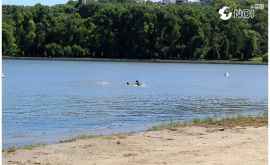 В Кишиневе дети купаются на озере несмотря на запрет ФОТО
