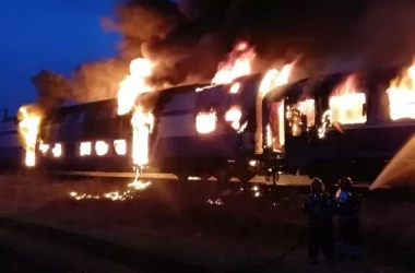 Канада: поезд загорелся на ходу