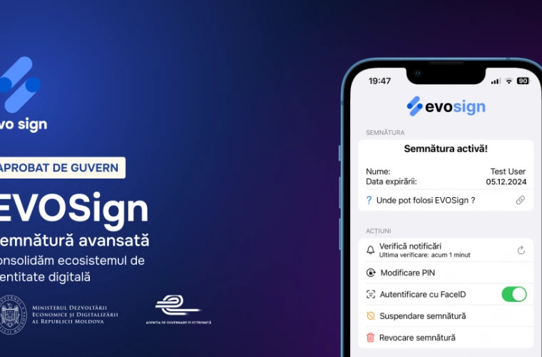 Semnătura electronică avansată va fi disponibilă de pe telefonul mobil datorită serviciului EVOSign