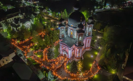 Priveliște de poveste la Mănăstirea Curchi în Noaptea Învierii