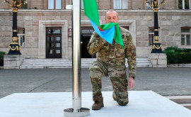 Ilham Aliev a ridicat steagul Azerbaidjanului în capitala Karabahului