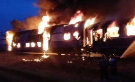Canada Un tren a luat foc în mers